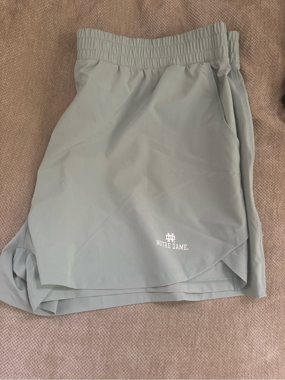 NWT Notre Dame Athletic Shorts - light green  XXL